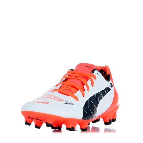 Puma Football Shoes Evopower 2.2 Fg white-total eclipse-fiery coral Tifoshop
