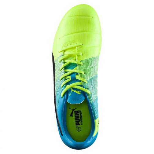 Puma Football Shoes Evopower 3.3 Ag safety yellow-black-atomic blue Tifoshop