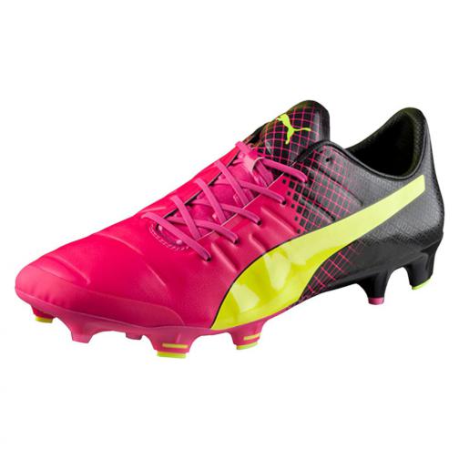 Puma Football Shoes Evopower 1.3 Tricks Fg pink glo-safety yellow-black