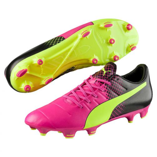 Puma Football Shoes Evopower 3.3 Tricks Fg pink glo-safety yellow-black Tifoshop