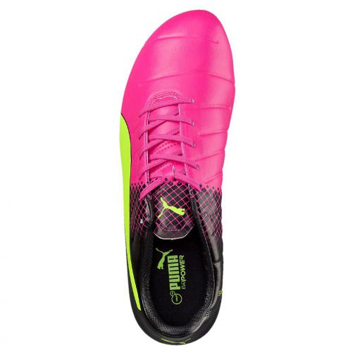 Puma Football Shoes Evopower 3.3 Tricks Fg pink glo-safety yellow-black Tifoshop