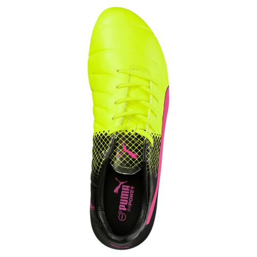 Puma Football Shoes Evopower 3.3 Tricks Fg pink glo-safety yellow-black Tifoshop