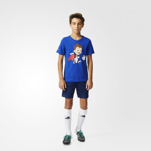 Adidas Originals T-shirt Mascot Graphic  Junior Blu Tifoshop