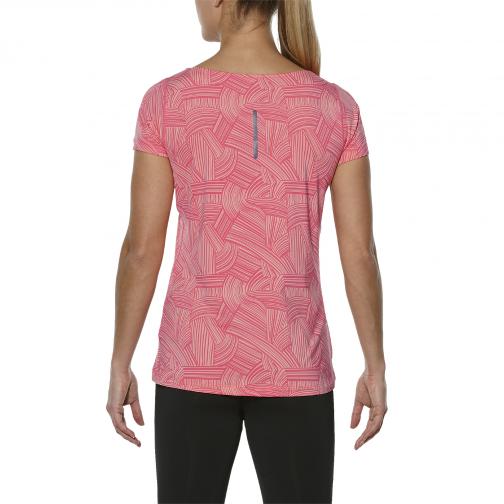 Asics T-shirt Fuzex printed Ss Top  Woman BRUSH PEACH MELBA Tifoshop