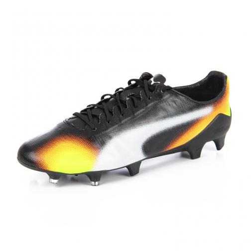 Puma Football Shoes Evospeed Sl Ii Graphic Fg black-white-safety yellow-Shocking Orange