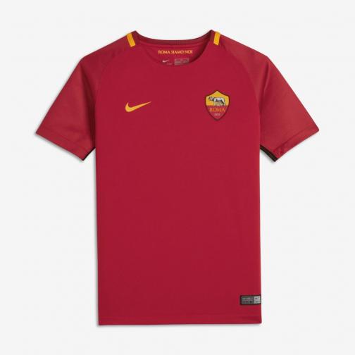 Nike Maillot De Match Home Roma Enfant  17/18 TEAM CRIMSON/UNIVERSITY GOLD