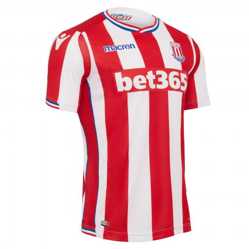 Macron Jersey Home Stoke City   17/18 Red/White