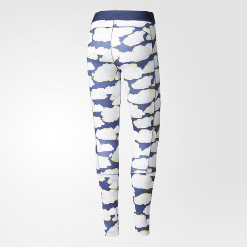 Adidas Stella Sport Pantalone Franchise Tight  Donna Bianco/Blu/Giallo Tifoshop