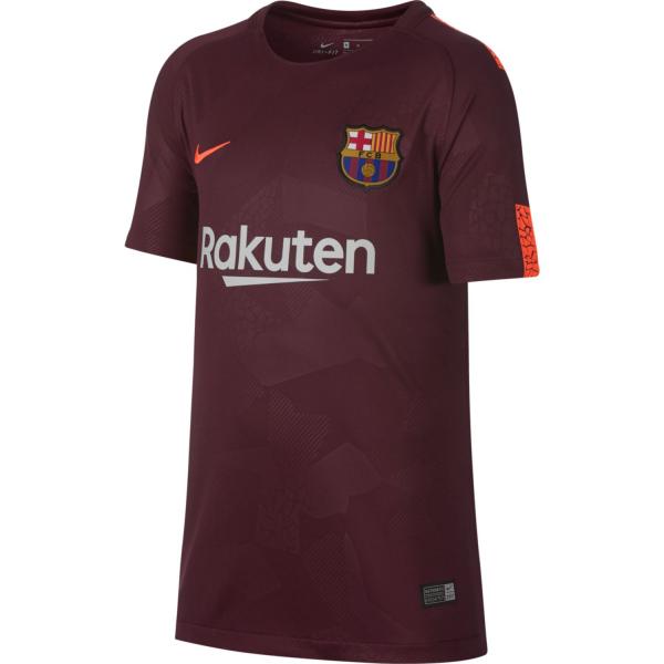 Nike Shirt Drittel Barcelona Juniormode  17/18 NIGHT MAROON/HYPER CRIMSON