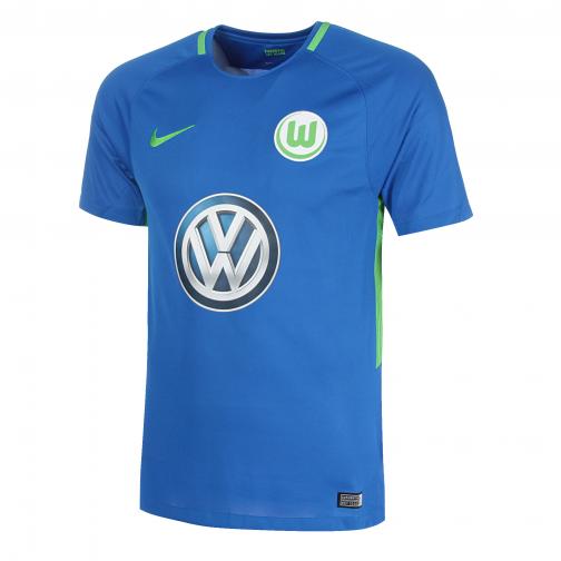 Nike Maglia Gara Away Wolfsburg   17/18 Blu/Verde