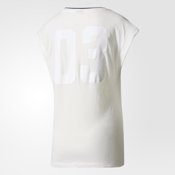 Adidas Originals Tank Top Bf Roll Up Tee  Woman WHITE Tifoshop