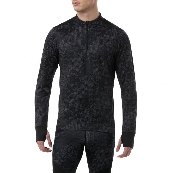 Asics Sweater Lite-show Ls 1/2 Zip LITE STRIPE PERFORMANCE BLACK