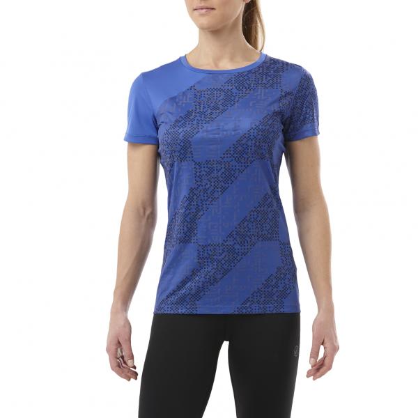 Asics T-shirt Lite-show Ss Top  Woman LITE STRIPE BLUE PURPLE