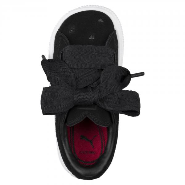 Puma Shoes Suede Heart Valentine Ps  Junior PUMA BLACK-PUMA BLACK Tifoshop