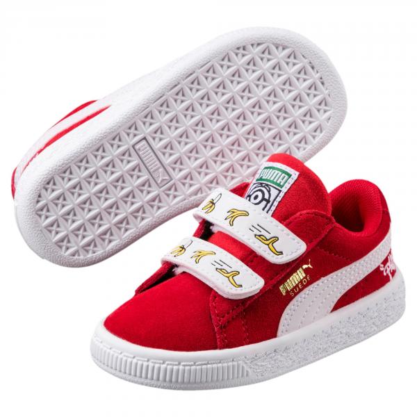 Puma Shoes Minions Suede V Ps  Junior HIGH RISK RED-PUMA WHITE Tifoshop