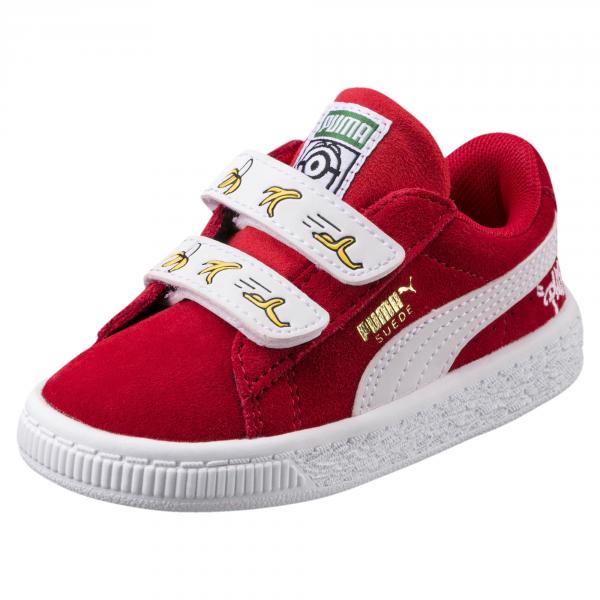 Puma Shoes Minions Suede V Ps  Junior HIGH RISK RED-PUMA WHITE