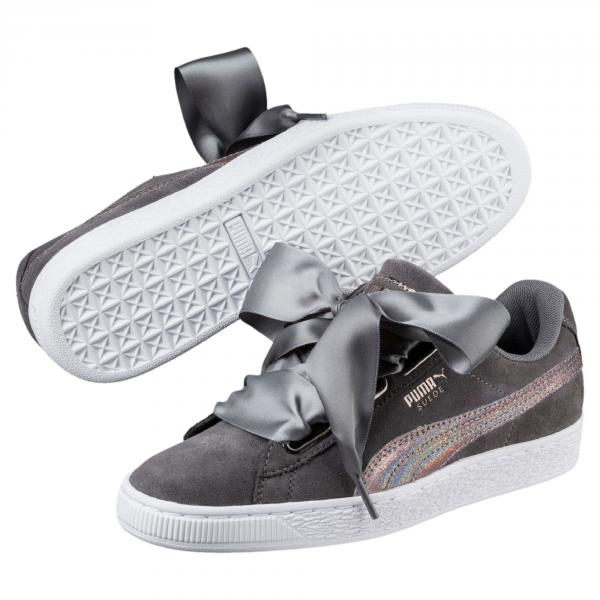 Puma Shoes Suede Heart Lunalux  Woman SMOKED PEARL Tifoshop