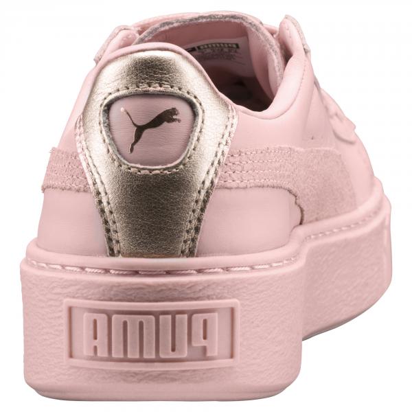 Puma Shoes Basket Platform Euphoria Rg  Woman SILVER PINK-ROSE GOLD Tifoshop