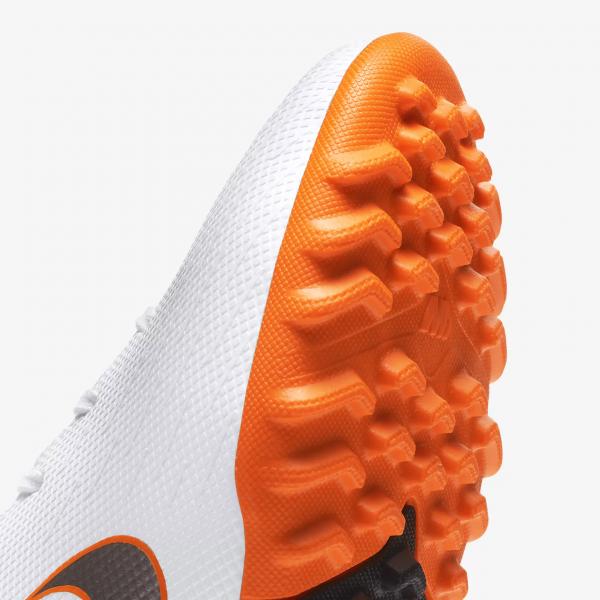 Nike Futsal Shoes Vaporx 12 Academy Tf  Junior WHITE/MTLC COOL GREY-BLUE HERO Tifoshop