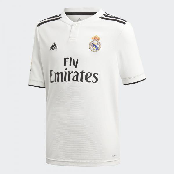 Adidas Maillot De Match Home Real Madrid Enfant  18/19 White/Vivid Teal