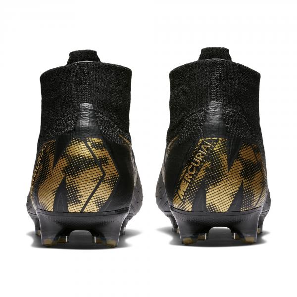 Nike Football Shoes Superfly 6 Elite Fg BLACK/MTLC VIVID GOLD Tifoshop