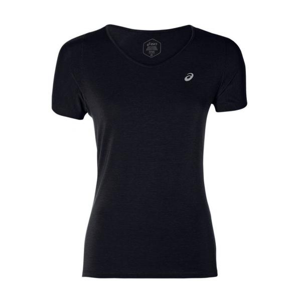 Asics T-shirt V-neck  Woman Performance Black