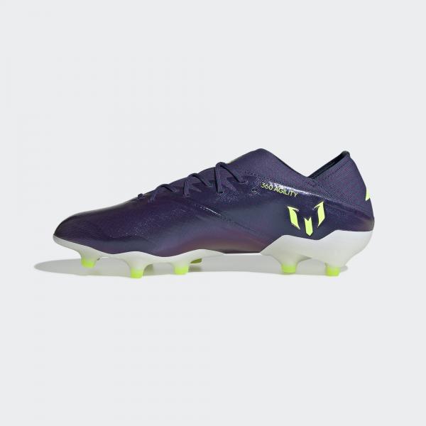 Adidas Chaussures De Football Nemeziz Messi 19.1 Fg tech indigo/signal green/glory purple Tifoshop