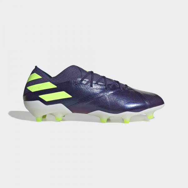 Adidas Chaussures De Football Nemeziz Messi 19.1 Fg tech indigo/signal green/glory purple
