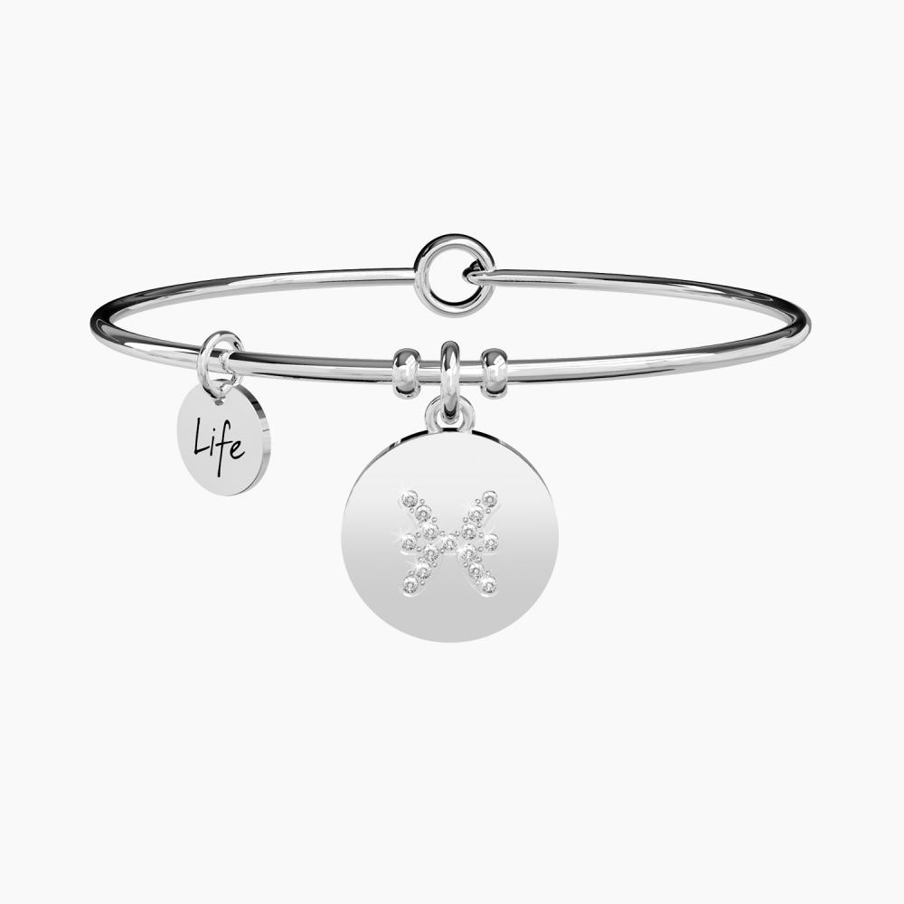 KIDULT Bracciale Donna Angelo – Protezione E Spiritualità, Acciaio Con Ciondolo Angelo E Cristallo, Comfort Fit, Sostiene VIDAS