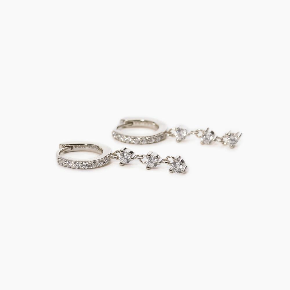 Orecchini Lobo Argento 925 Da Donna – Cerchi Cartilagine Con Zirconi Placcati Oro