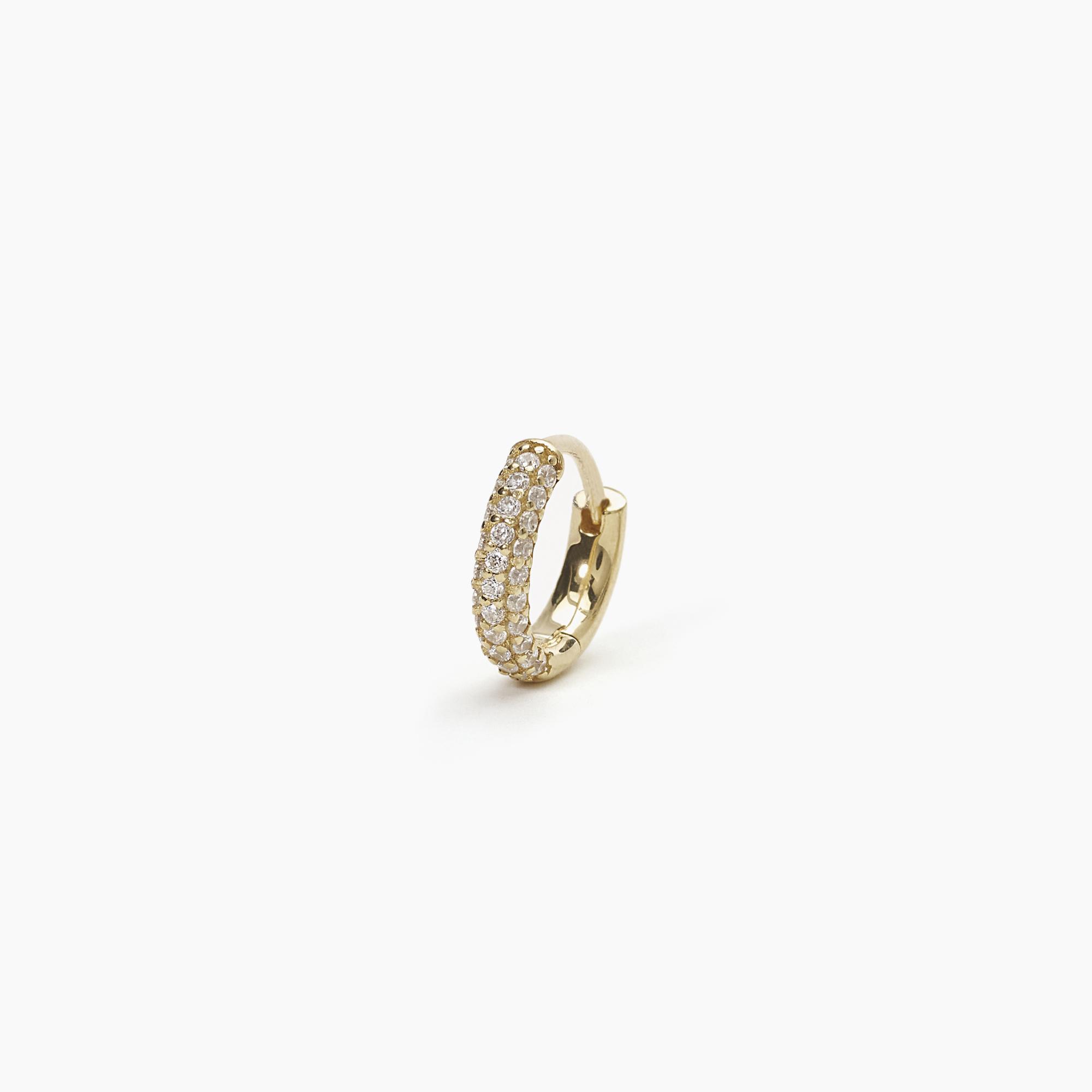 MILACOLATO Orecchini A Cerchio Convertibili – Argento Con Zirconi, Placcati Oro 14K, A Goccia Geometrici, Huggie Piccoli Con Catena, Donna
