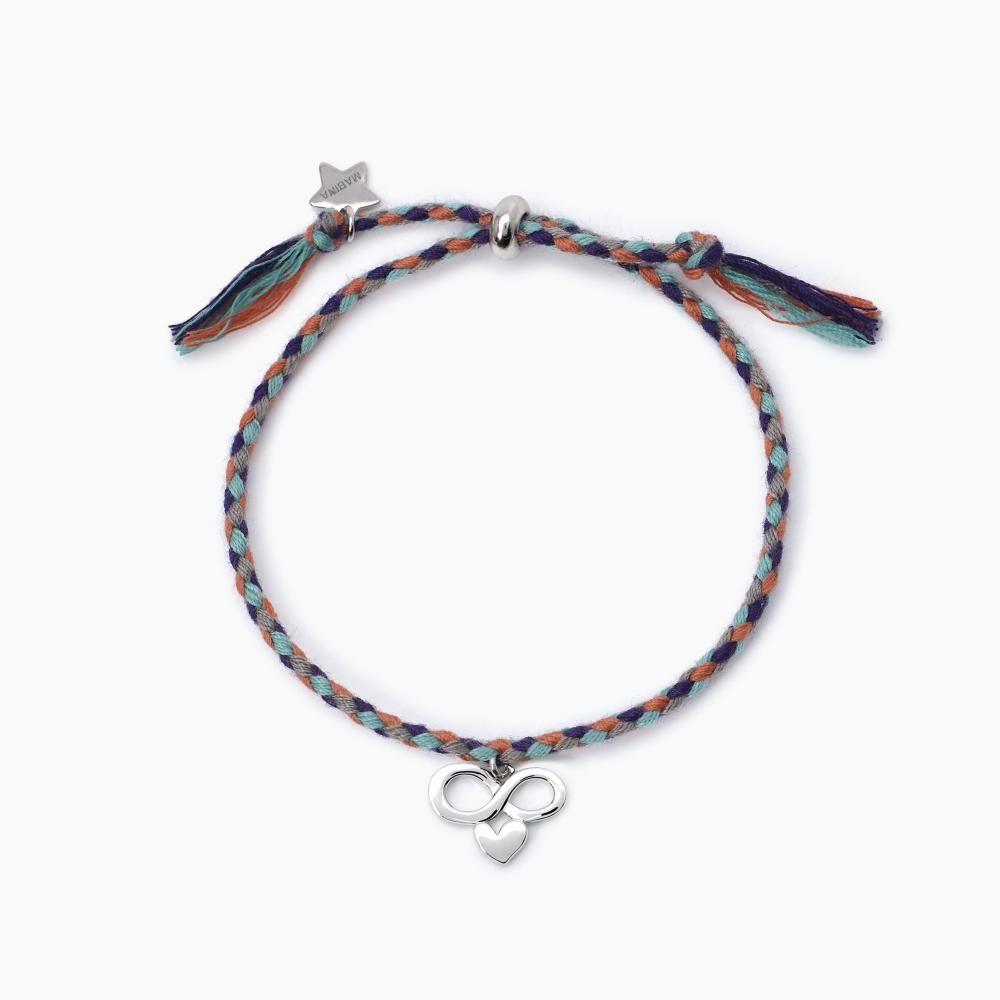 Mabina Gioielli Bracciale Cordino Con Infinito Endless, Taglia: Unica