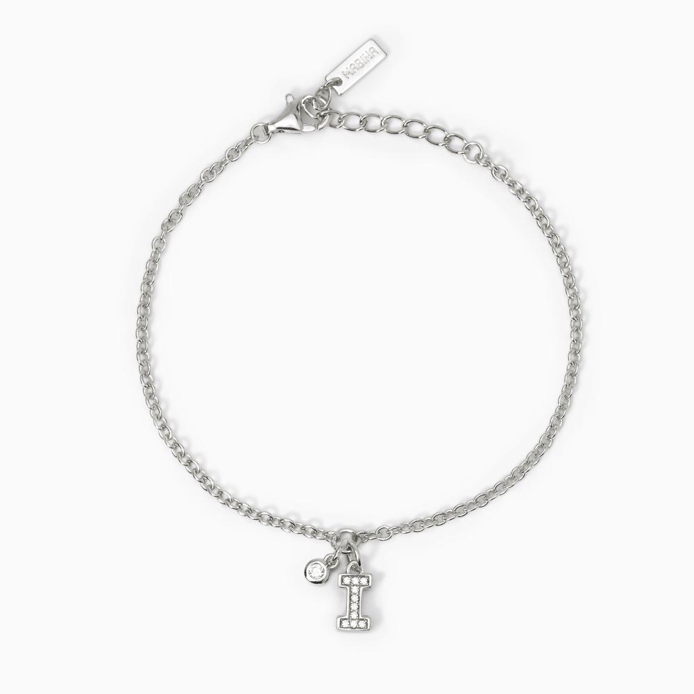 Mabina Gioielli Bracciale Lettera Equot;iequot; A, B, Cool, Taglia: Unica