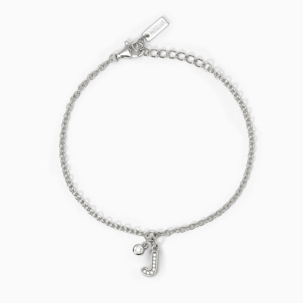 Mabina Gioielli Bracciale Lettera Equot;jequot; A, B, Cool, Taglia: Unica