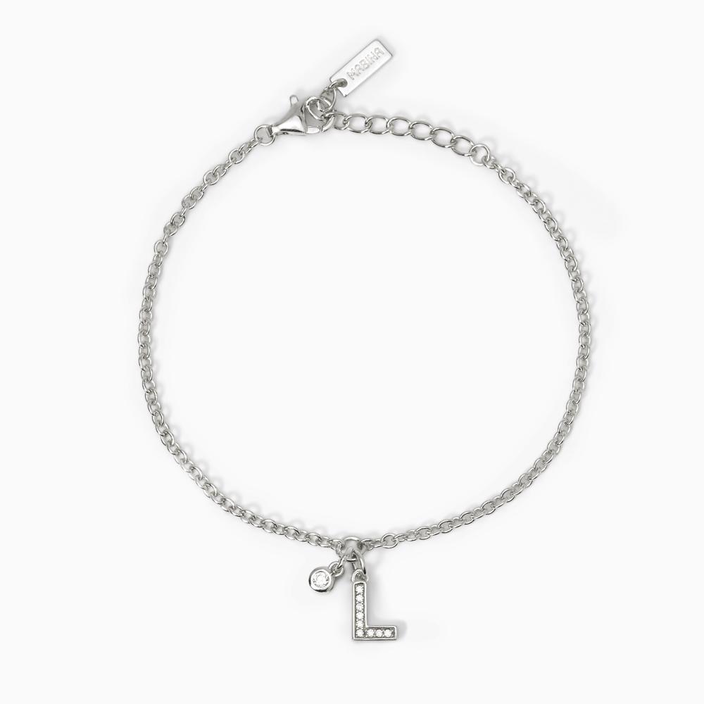 Mabina Gioielli Bracciale Lettera Equot;lequot; A, B, Cool, Taglia: Unica