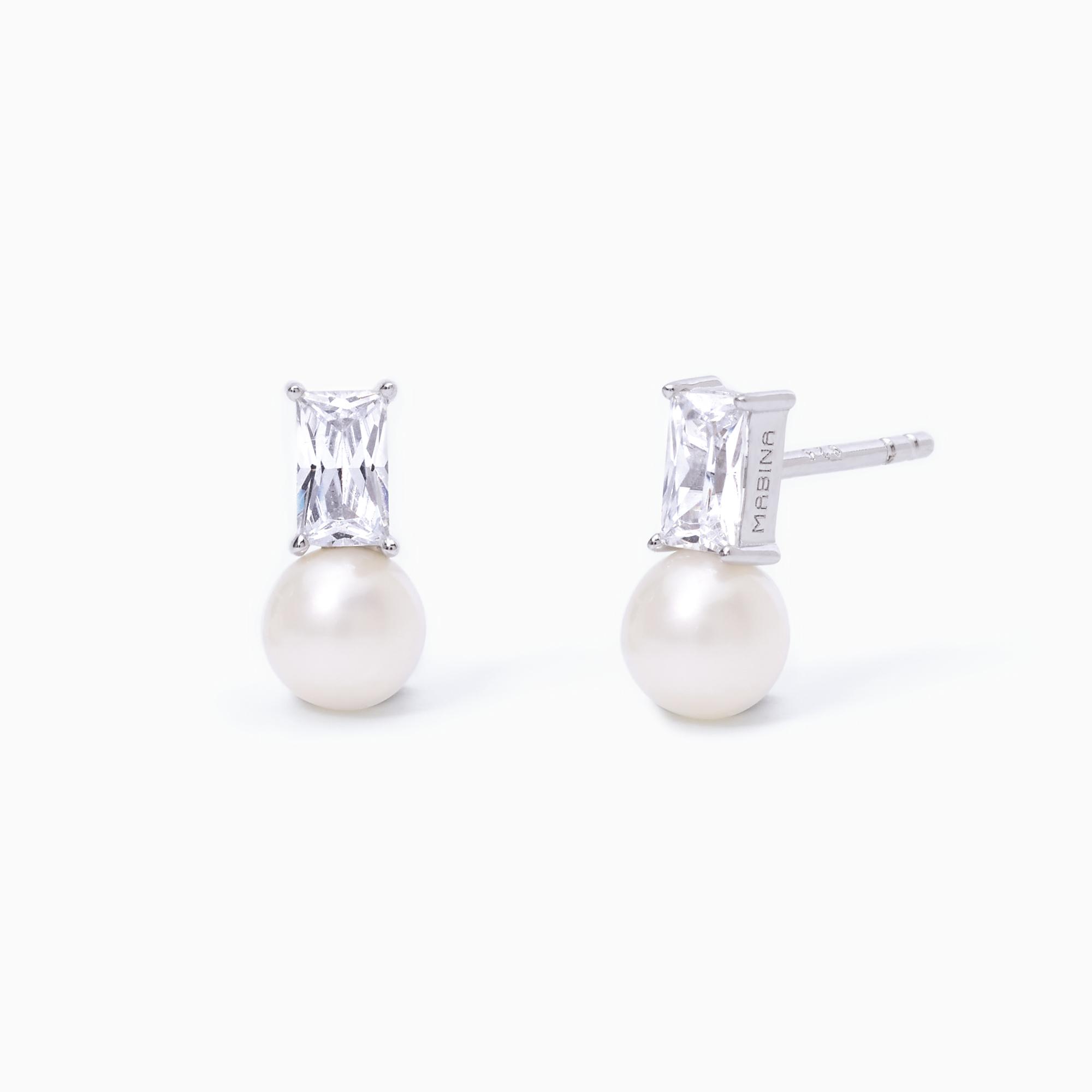MicLee Orecchini A Lobo In Argento 925 Con Zirconi, Design A Cigno, Eleganti, Confezione In Sacchetto Di Velluto, Regalo Per Donna