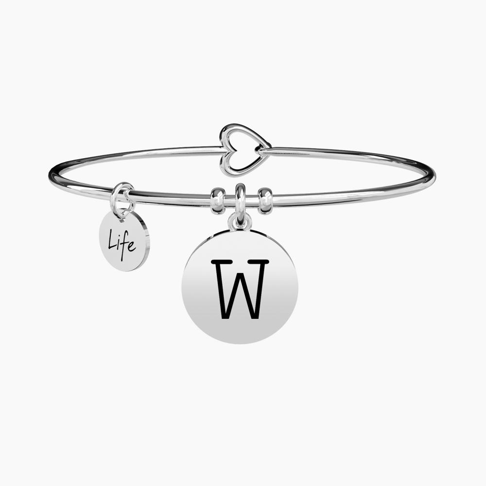 KIDULT Bracciale Donna Elastico - Grazie 1000 Love - Acciaio 316L Con Ciondolo Moneta, 17 Cm