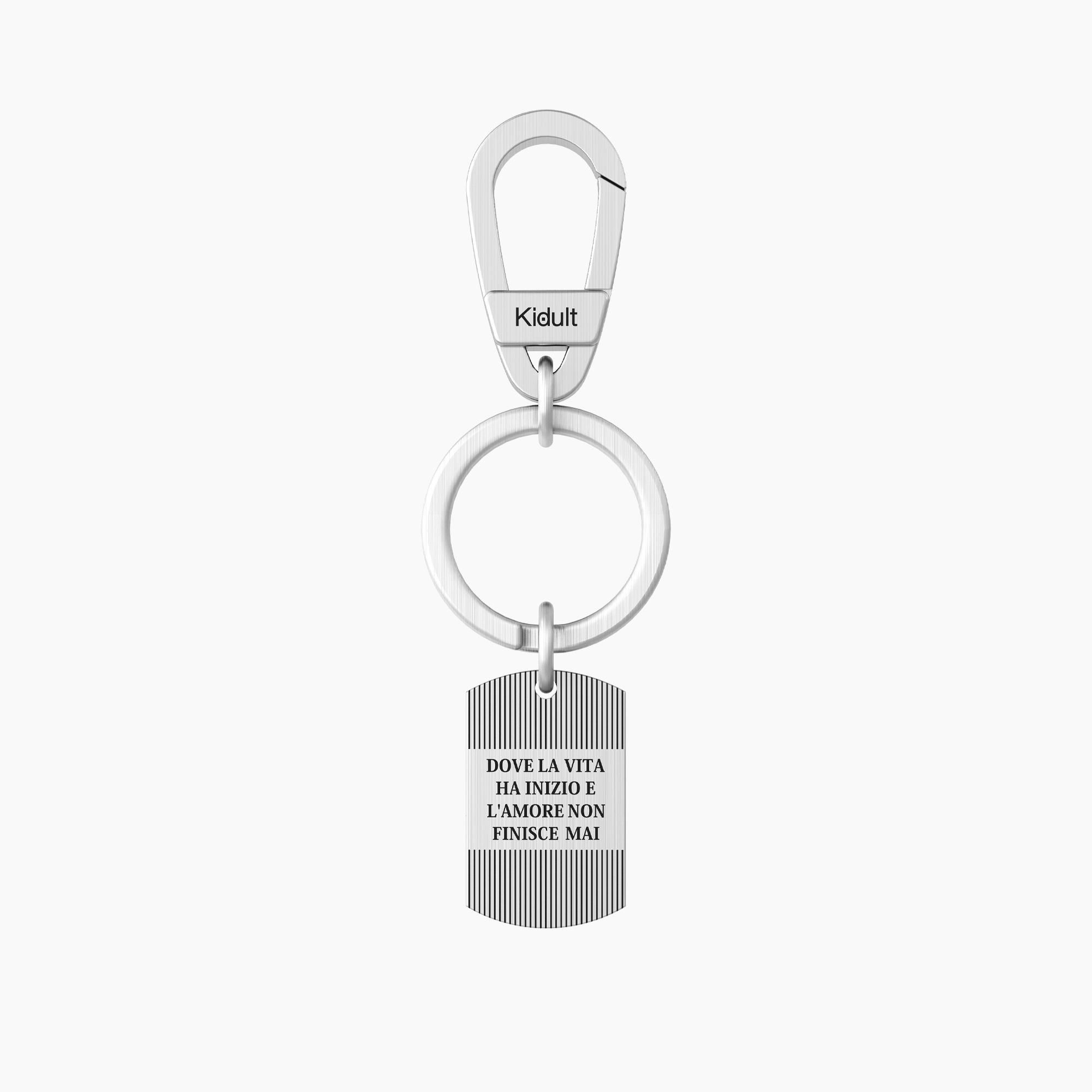 Portachiavi Abbinati Per Coppie O Amici | Ciondolo Sole | 6.5 Cm | Acciaio Inox | Regalo Fidanzamento E Anniversario