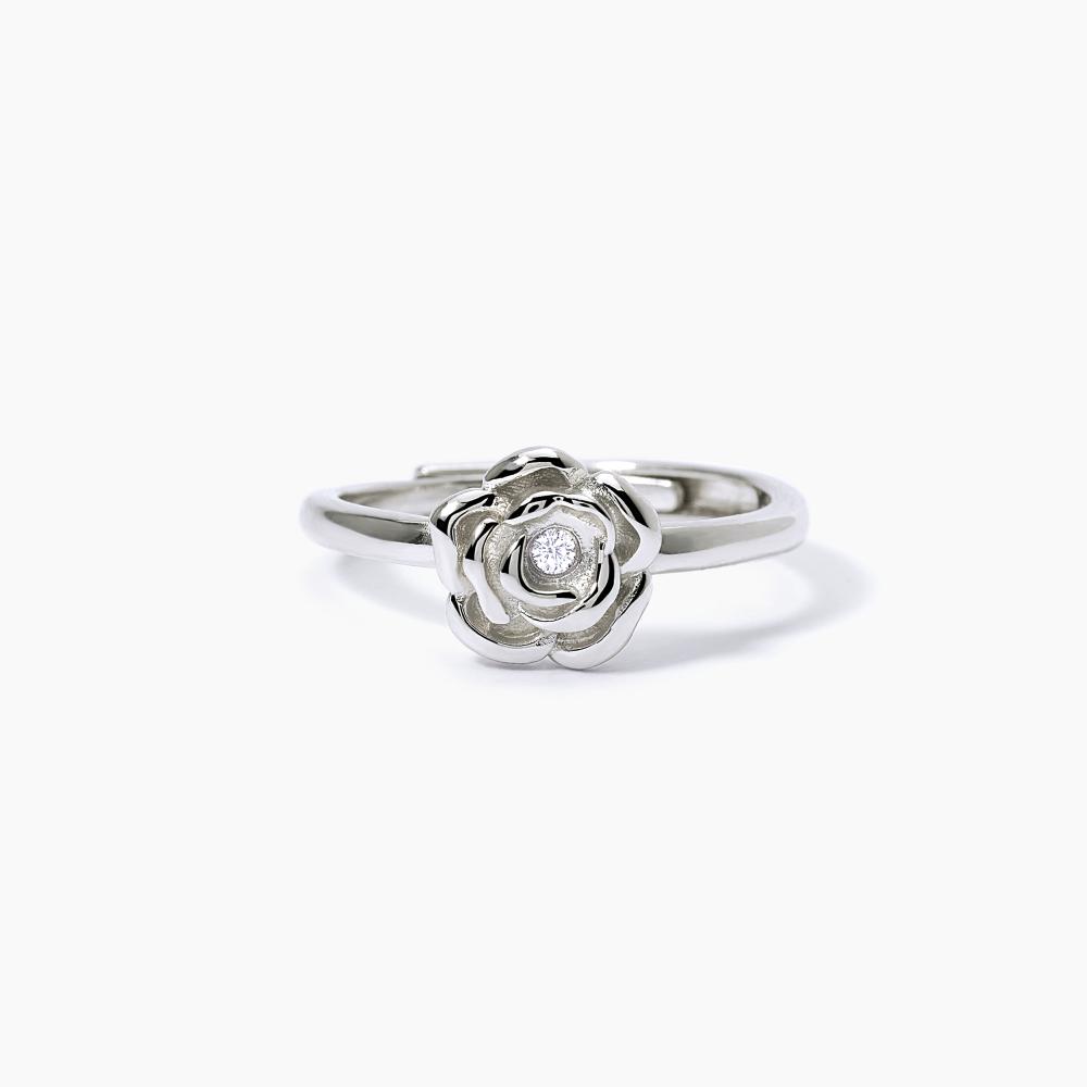 Mabina Gioielli Anello In Argento Con Rosa La Vie En Rose, Taglia: Unica