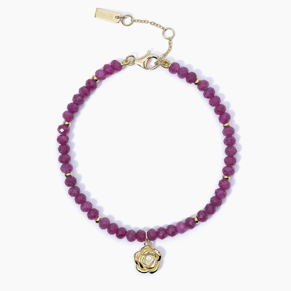 Mabina Gioielli Bracciale Con Rubini La Vie En Rose, Taglia: Unica
