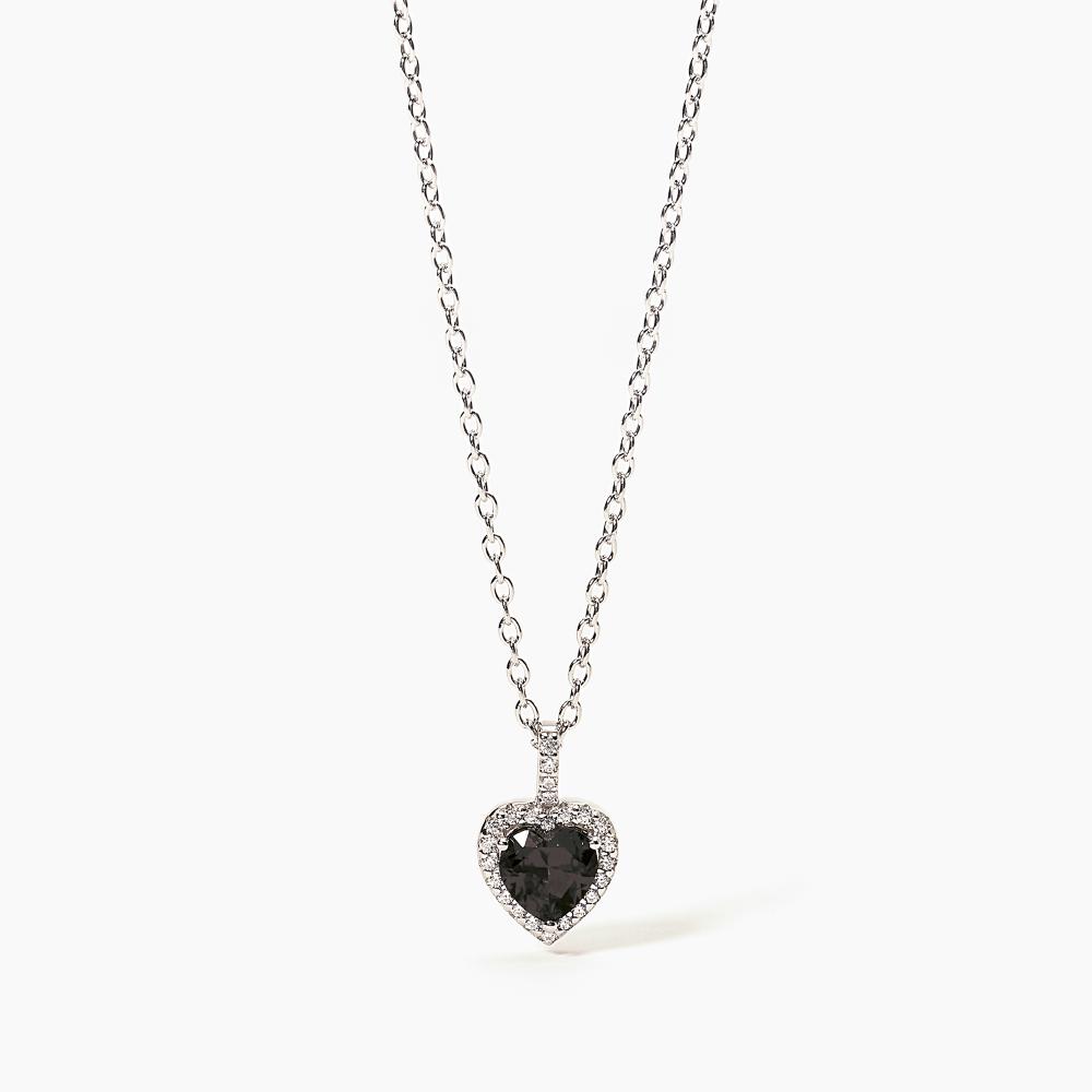 Mabina Gioielli Girocollo Con Cuore Nero Love Affair, Taglia: Unica