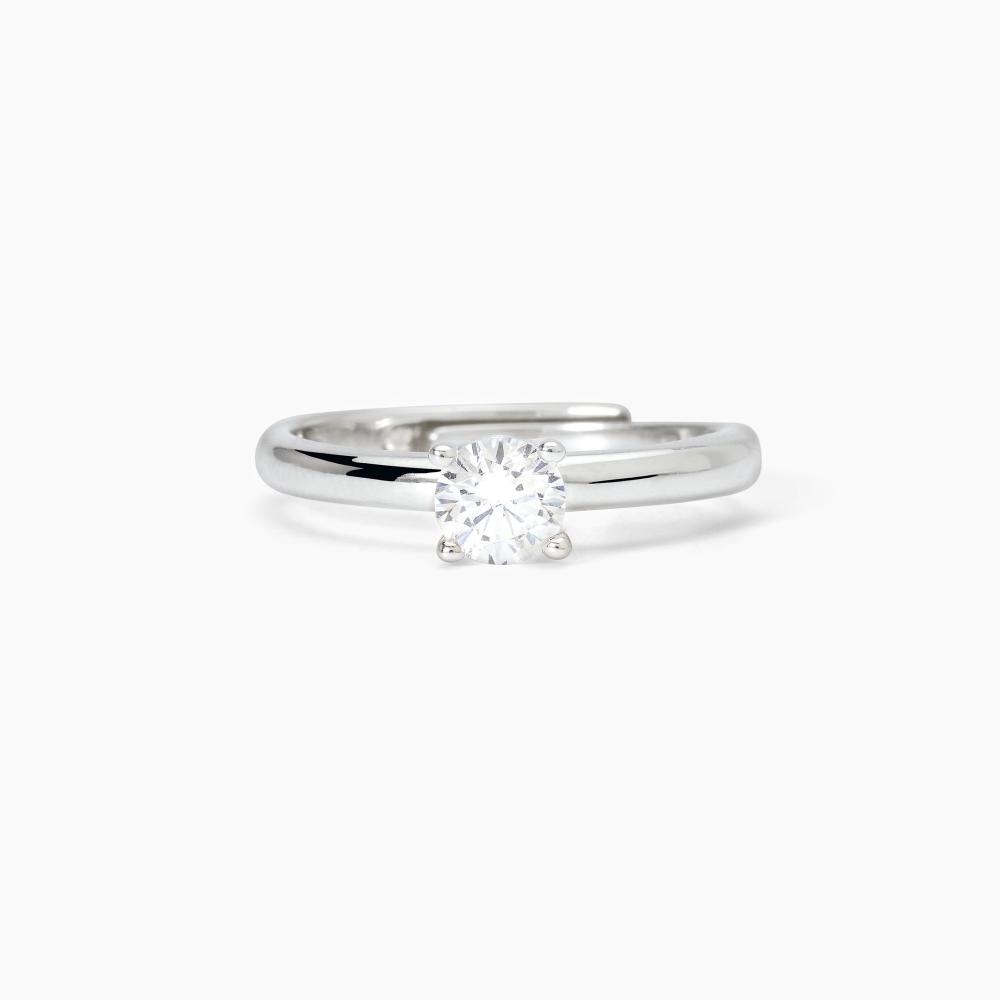 Mabina Gioielli Anello Solitario In Argento Con Zircone Solitaire, Taglia: Unica