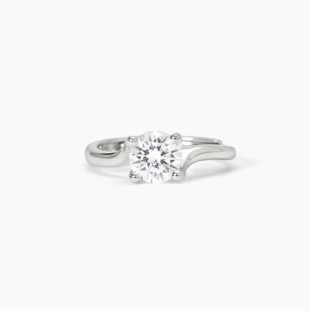 Mabina Gioielli Anello Solitario In Argento Abbraccio Con Zircone Solitaire, Taglia: Unica