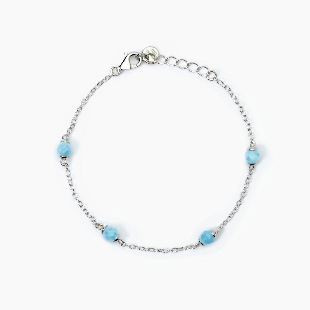 Mabina Gioielli Bracciale In Argento Con Turchese Dream Stone, Taglia: Unica