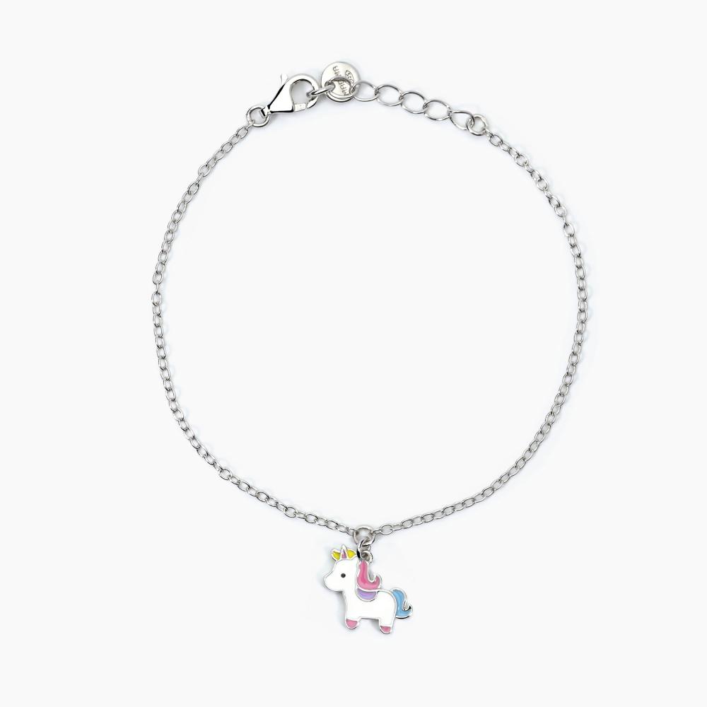 Mabina Gioielli Bracciale In Argento Con Unicorno Unicorno Magico, Taglia: Unica