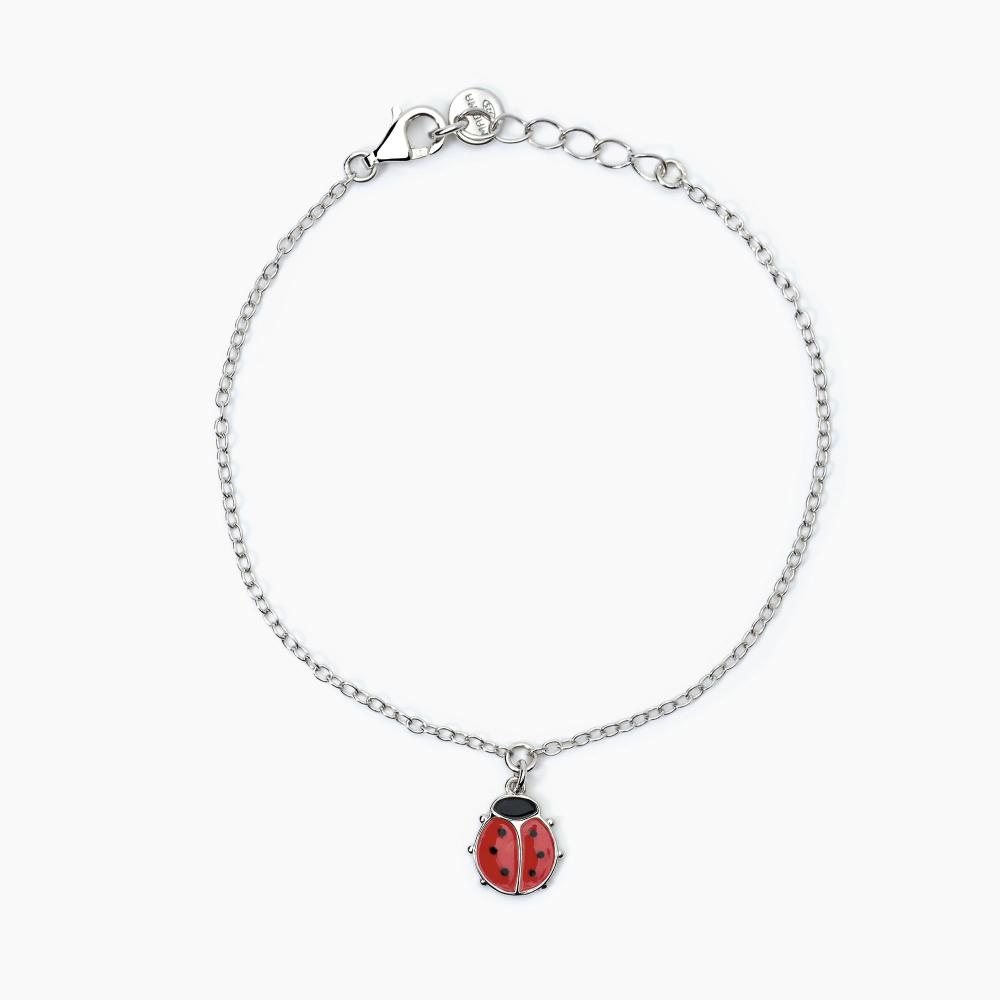 Mabina Gioielli Bracciale In Argento Con Coccinella Fortunella, Taglia: Unica