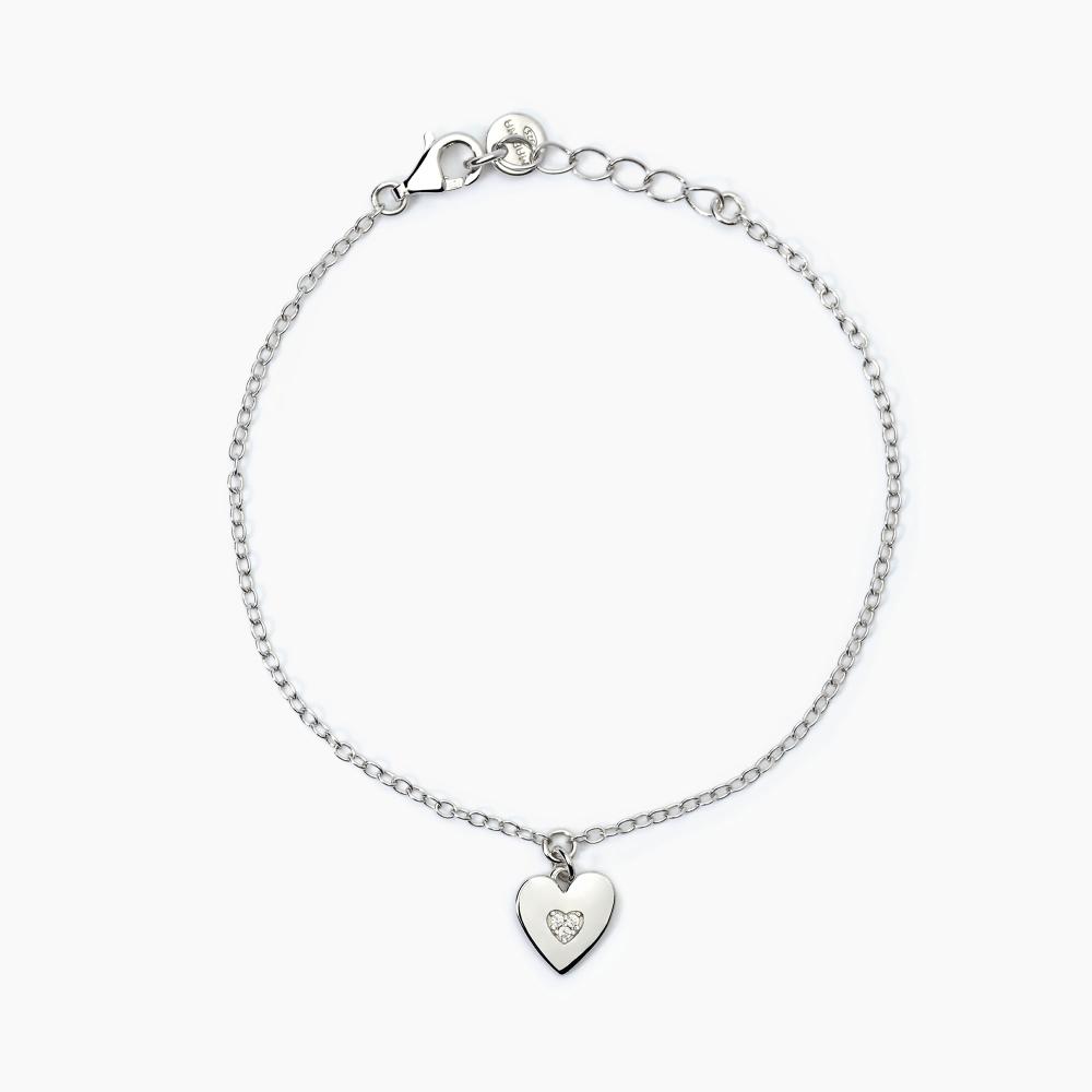 Mabina Gioielli Bracciale In Argento Con Cuoricino Tvb, Taglia: Unica