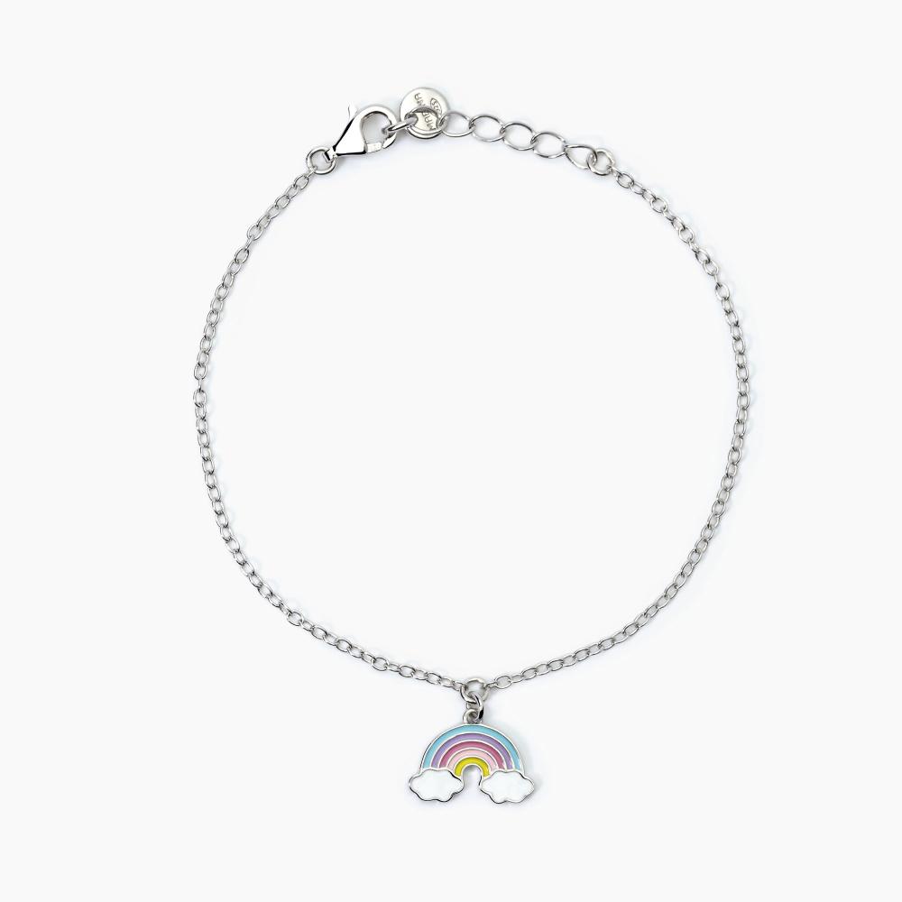 Mabina Gioielli Bracciale In Argento Con Arcobaleno Rainbow, Taglia: Unica