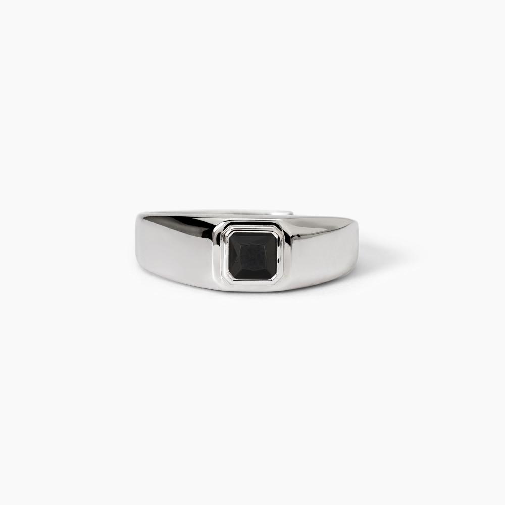Mabina Gioielli Anello In Argento Con Zircone Nero New Retrò, Taglia: Unica