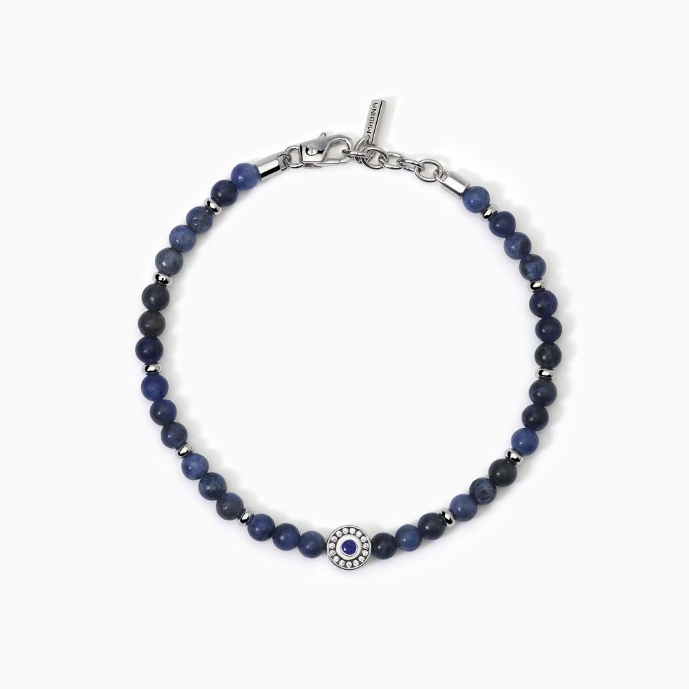 Mabina Gioielli Bracciale In Argento Con Sodalite Beniamino, Taglia: Unica